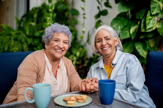 2 women smiling